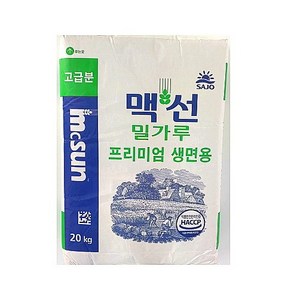 맥선 프리미엄생면용 밀가루 20kg 고급면 중화면용 한국제분, 1개