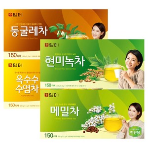 담터 둥굴레차 150T+옥수수수염차 150T+메밀차 150T+현미녹차 150T 총 600T, 1개, 1.5g