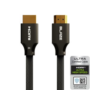 블레이즈 HDMI 2.1 케이블 144Hz 24K 도금 아연합금 H1, 2m, 1개