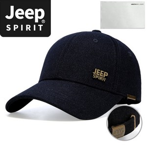 JEEP SPIRIT 캐주얼 야구 모자 CA0602 + 모던프로 정품 인증 스티커, 네이비, 1개