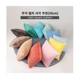 토이웍스 무지컬러 사각쿠션 쇼파쿠션 30cmx30cm 11종, 레드