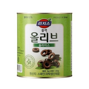 동서 리치스 슬라이스 블랙 올리브, 3kg, 1개