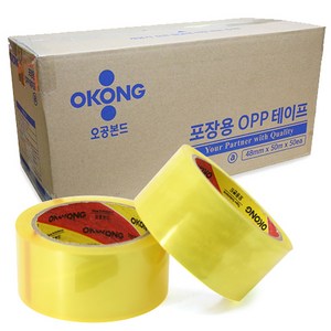 오공본드 OPP 박스테이프 중포장 아크릴타입 50m x 48mm, 50개, 투명