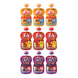 해호 아이배냇 끙아 과일야채주스 80ml 에이A+비B+씨C, 1세트, A3개+B3개+C3개