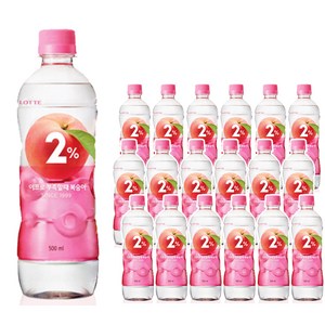 롯데칠성음료 2% 부족할때 복숭아, 500ml, 18개