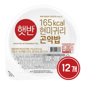 햇반 현미귀리곤약밥, 150g, 12개