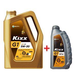 KIXX G1 5W30 SP 4L 1개 +1L 가솔린 엔진오일, KIXX G1 5W30_4L 1개 +1L@1개@