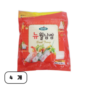 MORN 뉴 월남쌈 라이스페이퍼 사각, 300g, 4개