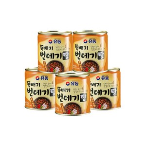 유동 뚝배기 캔 통조림 번데기탕 구수한맛 280g 5개