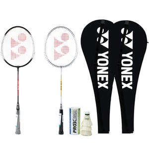 Yonex GR-020 배드민턴 라켓 2자루+가방, 1세트