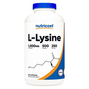 뉴트리코스트 L-라이신 1000mg 500캡슐, 500g, 1개, 500정