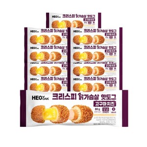 허닭 크리스피 닭가슴살 핫도그 고구마치즈, 10개, 80g