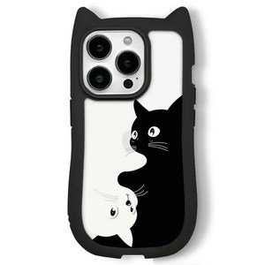 iPhone 케이스 귀여운 고양이 투명 실리콘 충격 방지 냥이 집사 핸드폰 커버