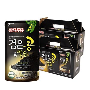 삼육두유 검은콩&칼슘 검은콩두유 파우치, 190ml, 40개