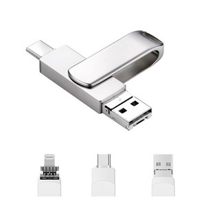 Kcwen 핸드폰 외장메모리 OTG 아이폰 USB 메모리 3in1, 256GB