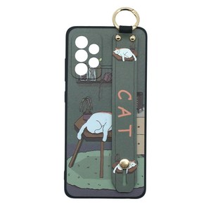 신서엔코 갤럭시 A23 케이스 4G 5G 공용 Galaxy Phone Case SCS-1533 일러스트 핸드 스트랩 휴대폰 케이스