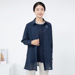 엄마옷 셔츠형 브로치 자켓 JK305148마담 미시 중년여성 빅사이즈 50대 60대 70대 할머니옷