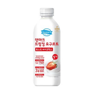 동원 덴마크 드링킹요구르트 포스트바이오틱스 딸기 750ml, 5개