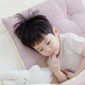 바미블랑 아기 반전매력 낮은 베개 신생아 유아 순면베개, 인디핑크M