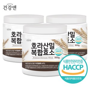 호라산밀 곡물효소 분말 가루 식약청인증 HACCP, 3개, 300g