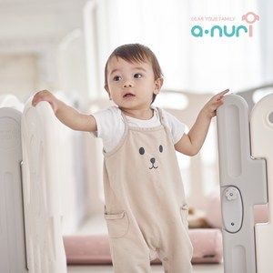 아누리 플레이 베이비룸 아기안전가드 울타리 단품, 70가드2개, 베이지