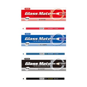 지구 글라스 메이트 채점용 색연필 (12자루) 3가지 색, 03) 검정 12자루