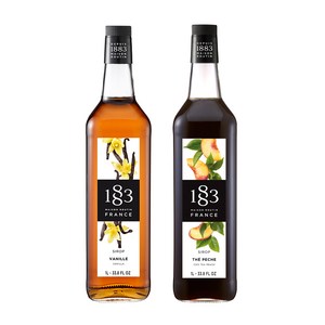 1883 바닐라 시럽 1000ml+1883 아이스티피치 시럽 1000ml, 1L, 2개