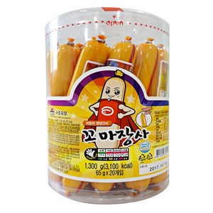 사조오양 꼬마장사 대 소시지 (65gX20EA) 1통, 65g, 1개