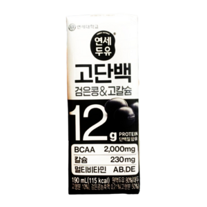 연세두유 고단백 검은콩 & 고칼슘 두유, 190ml, 72개