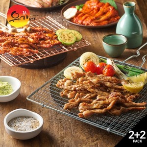 유가네 [특가할인]유가네 반반닭목살(소금구이 300g 2팩+양념구이 2팩), 2개