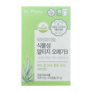 D. Phyto 닥터파이토 식물성 알티지 오메가3, 60정, 4개