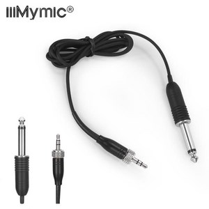 Iiimymic 기타베이스 악기 케이블 3.5mm 잭 TRS 나사 잠금 1 4 6.5mm 6.35mm 젠하이저 바디 팩 송신기 용, 0 CHINA