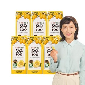 [쇼핑엔티] 정애리의 유기농 레몬즙 순수100 6박스(90포), 225g, 6개
