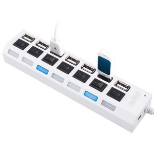 엑토 하이브 7포트 USB 허브 HUB-19, 화이트, 1개