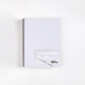 PaperPhant 하드보드지 (두껍고 단단한 종이) cardboard paper, 화이트 A4 25매