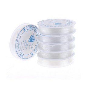 우레탄 줄 투명 탄성 비즈 공예 팔찌 목걸이 0.4mm-1.0mm, 0.5mm, 1개