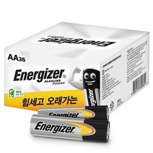 에너자이저 알카라인 AA 건전지, 36개입, 4개