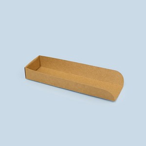 제이팩토리 소떡 종이 받침 20cm 접이식 크라프트 닭꼬치트레이 소, 1세트, 500개
