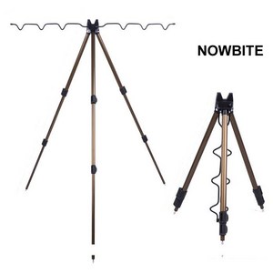 나우바이트 고급형 3단 낚시 삼각받침대 원투받침대 삼각대 바다 민물 겸용, 브라운, 120cm*95cm