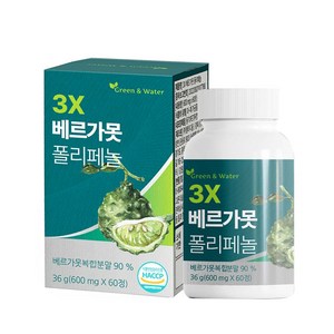 그린앤워터 3X 베르가못 폴리페놀 정 36g, 1개, 60정