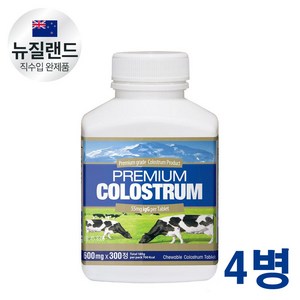 통라이프 프리미엄 초유 600mg 300정 1병 콜로스트럼, 4개