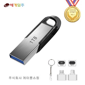 세계일주 USB 3.0 휴대용 대용량 빨라지는 스마트폰 호환가능 C타입 USB 메모리 1TB 2TB