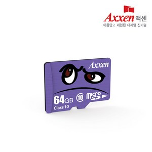 액센 프리미엄 Class10 UHS-1 캐릭터 mico SD 카드, 64GB, 1개