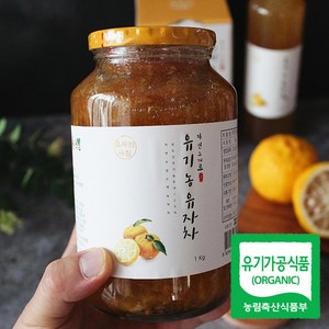 24년 유기농 유자로 만든 자연숙성 수제 유자차 1kg 산지직송, 1개, 1개입