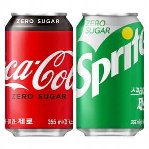 콜라제로 칠성사이다제로355ml 각 12캔씩 총24캔, 24개, 본상품선택, 355ml