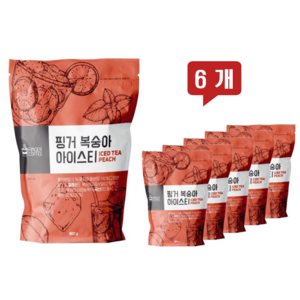 핑거 자판기용 복숭아 아이스티 분말 대용량 800g, 6개