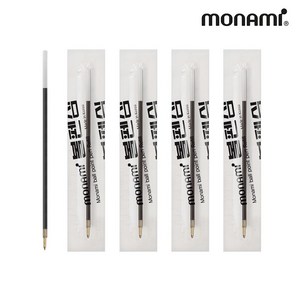 모나미 153 영심 리필 0.7mm 12입, 블랙, 4세트