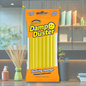 [100%정품] 스크럽대디 먼지 더스트 청소 스펀지 국내배송 정품 Scrub Daddy Damp Duster 노랑색, 1개