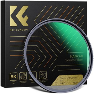 K&F CONCEPT NANO-X 슬림 블랙미스트 1/4 카메라 필터, 58mm