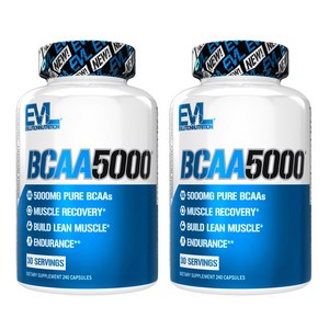 EVLUTIONNUTRITION BCAA 5000mg 캡슐, 240정, 2개